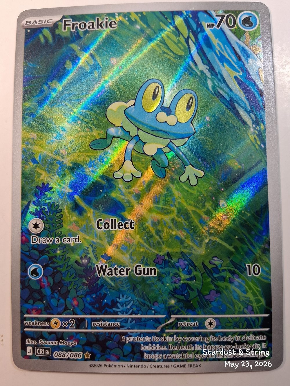 Froakie 088/086 Illustration Rare Chaos Rising Pokemon Card NM Holo